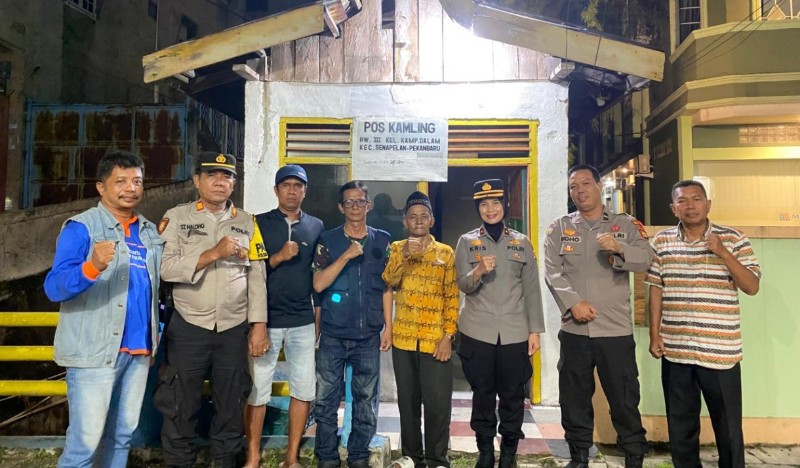 Polsek Senapelan Perkuat Kemitraan Melalui Kegiatan Satkamling