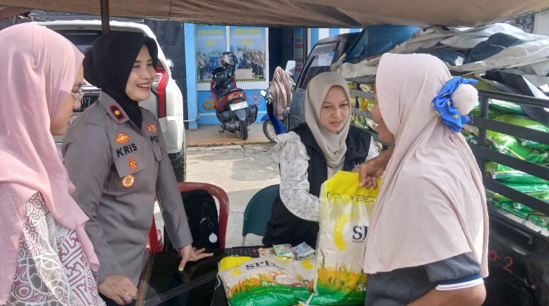 Gerakan Pangan Murah Polresta Pekanbaru di Senapelan, 2,5 Ton Beras SPHP Habis Terjual