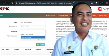 Kekayaan Era Sukma Munaf Selaku Kadis PUPR Sumbar Kosong Di LHKPN KPK