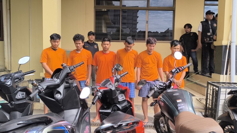 Beraksi 28 Lokasi, Komplotan Spesialis Curanmor di Pekanbaru Diringkus Polisi