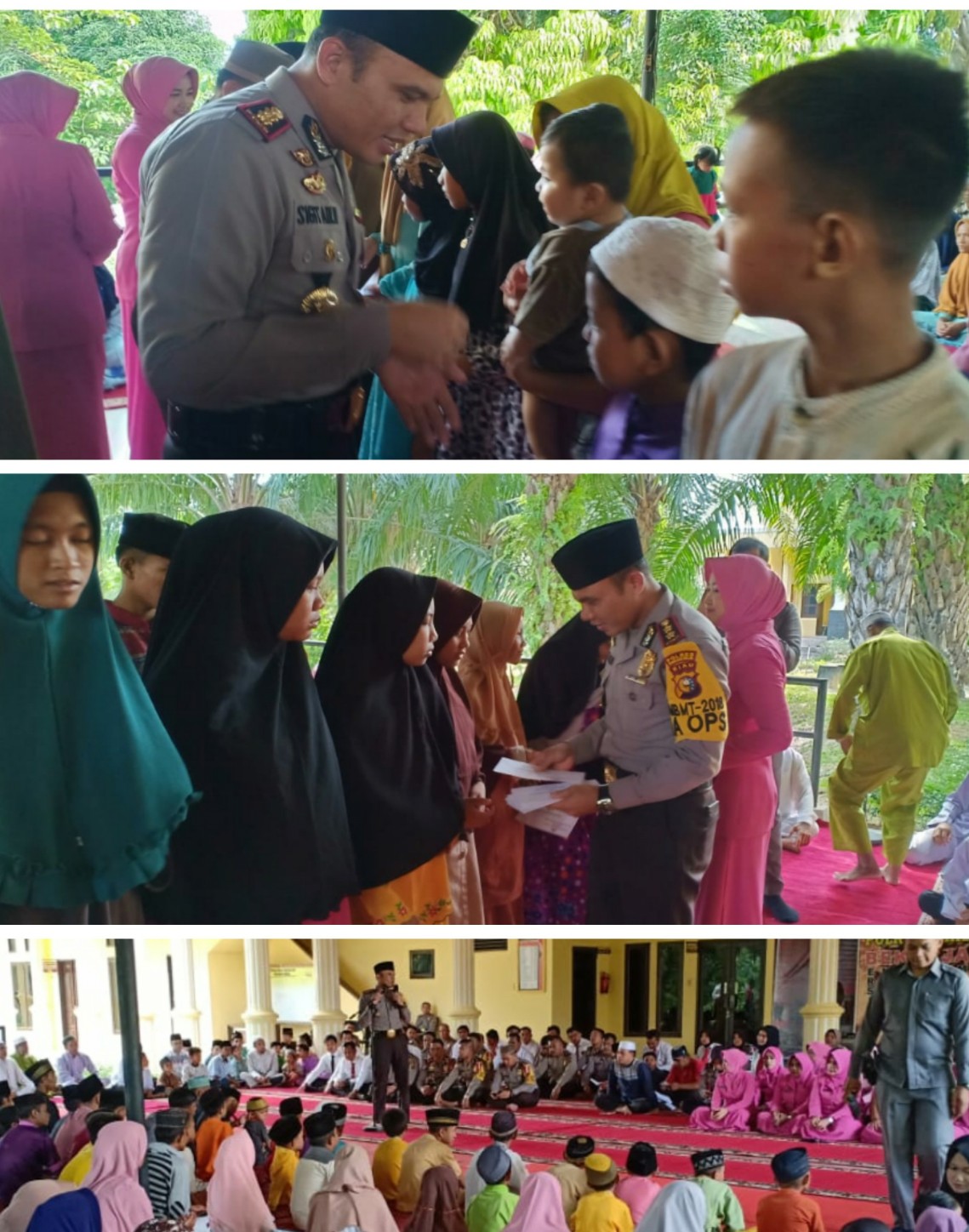 Polres Rohil Salurkan Zakat Profesi Dan Fitrah Kepada Ratusan Anak Yatim Dan Kaum Duafa