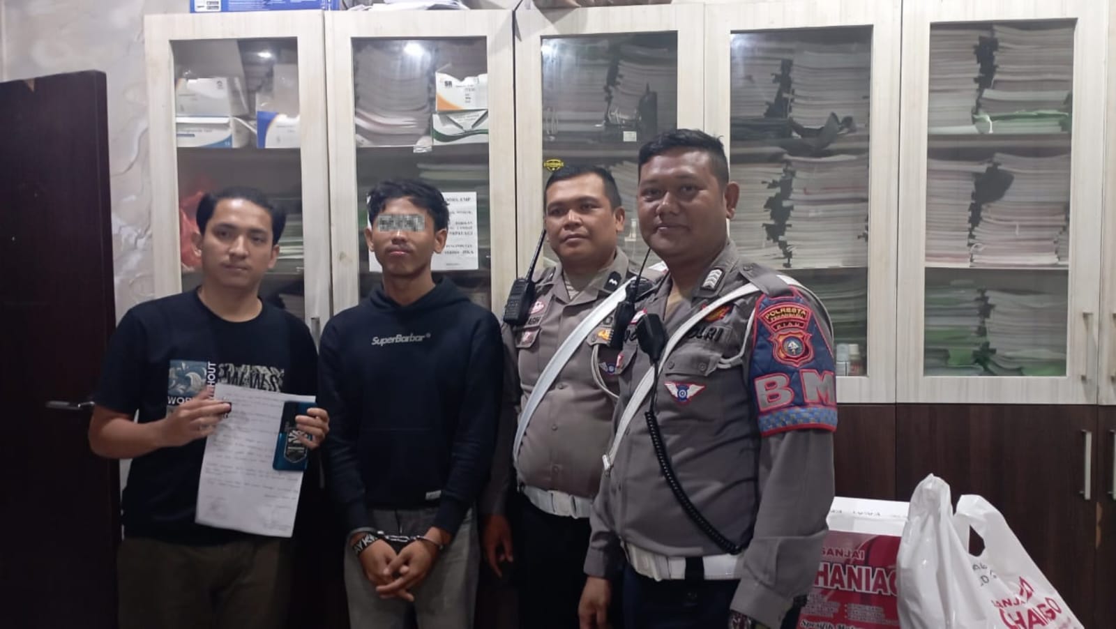 Pemotor Kedapatan Bawa Ekstasi Berujung Diamankan Satlantas Polresta Pekanbaru