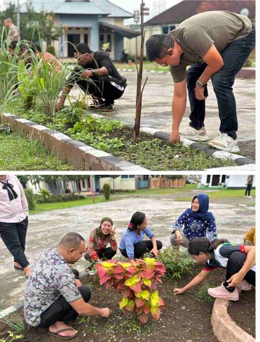 Kejari SBB Tumbuhkan Budaya Bersih dan Tertib Lewat Kerja Bakti