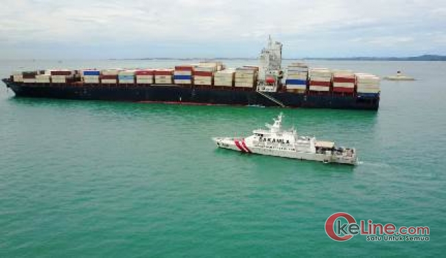 Bakamla RI Terjunkan KN Belut Laut-406, Bantu Tanker Kandas