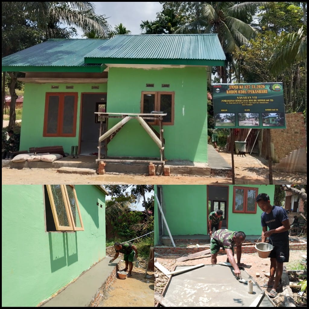 Satgas TMMD Terus Kebutar Pembangunan, Rumah Ibu Anismar Capai 94 Persen
