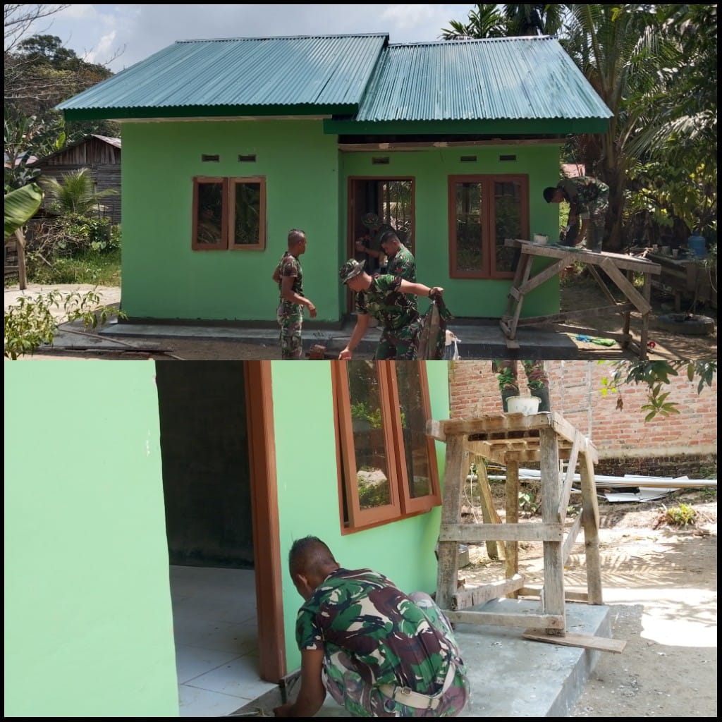 Progres 94 Persen, Satgas TMMD Bersama Warga Tuntaskan Rumah Sarianis