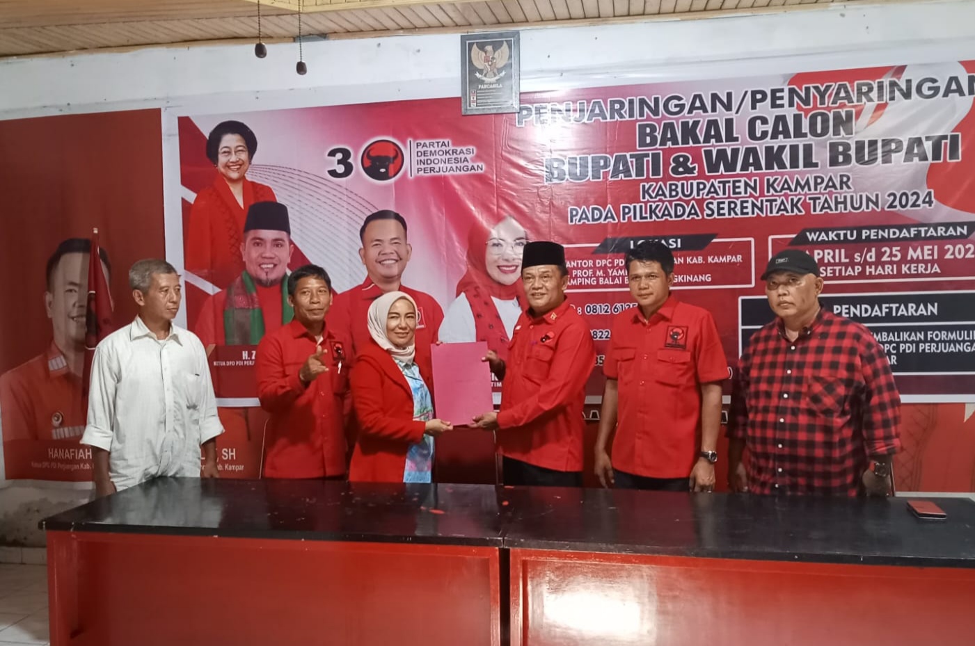 Serius Maju Calon Wakil Bupati, Hendro Susanto Kembalikan Formulir Ke DPC PDI P Kampar