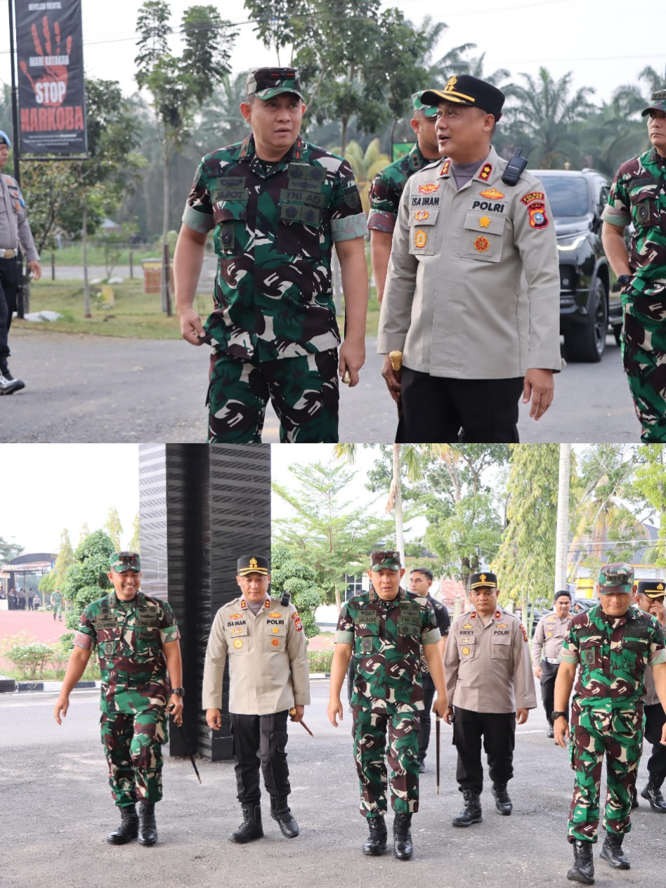 Danrem 031/Wira Bima Kunjungi Polres Rohil, Perkuat Sinergi TNI/Polri Menjelang Pengamanan Akhir Tahun