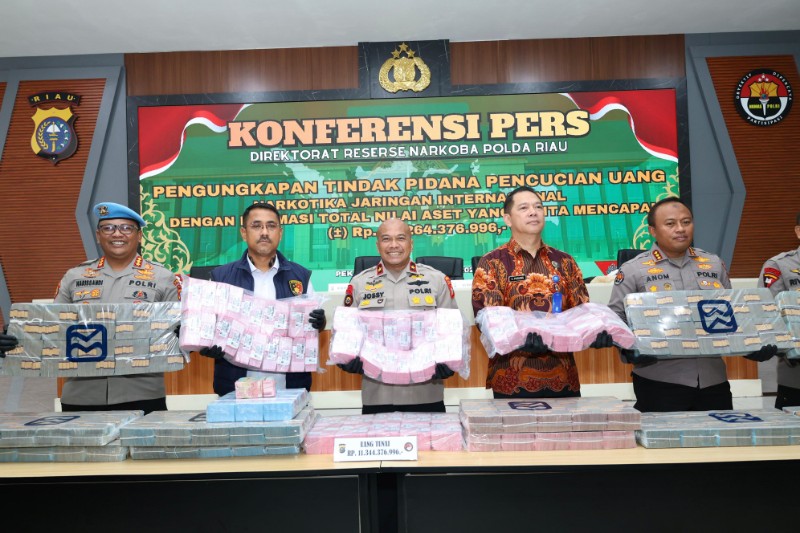 Ditresnarkoba Polda Riau Sita Uang dan Aset Bandar Narkoba Senilai Rp 15 Miliar