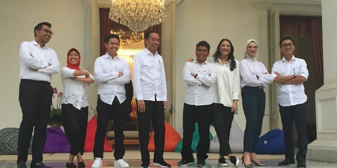 Pemuda Milenial di Istana Presiden, Siap Bantu Pemerintahan Jokowi - Maruf