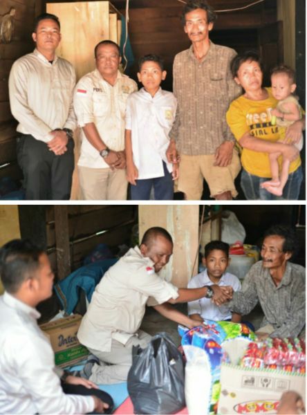 Peduli Warga Tidak Mampu, Komunitas Foto Rokan Bantu Satu Keluarga Di Rimbo Melintang