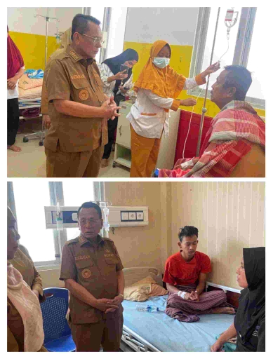 Respons Cepat Bupati Rohil: Tinjau Langsung Korban Keracunan Massal di RSUD Pratomo