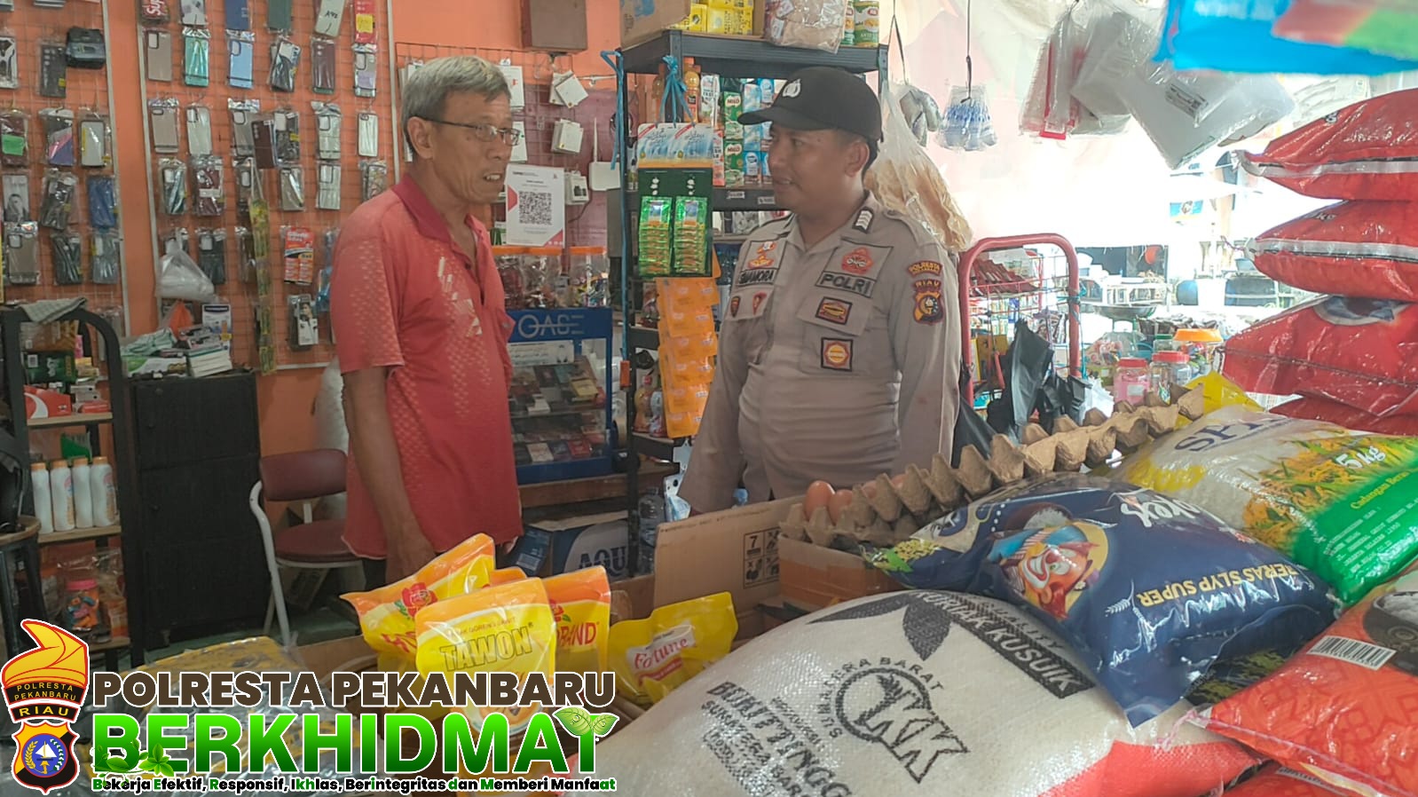 Dukung Swasembada Pangan, Polsek Senapelan Pantau Ketersediaan Bahan Pokok