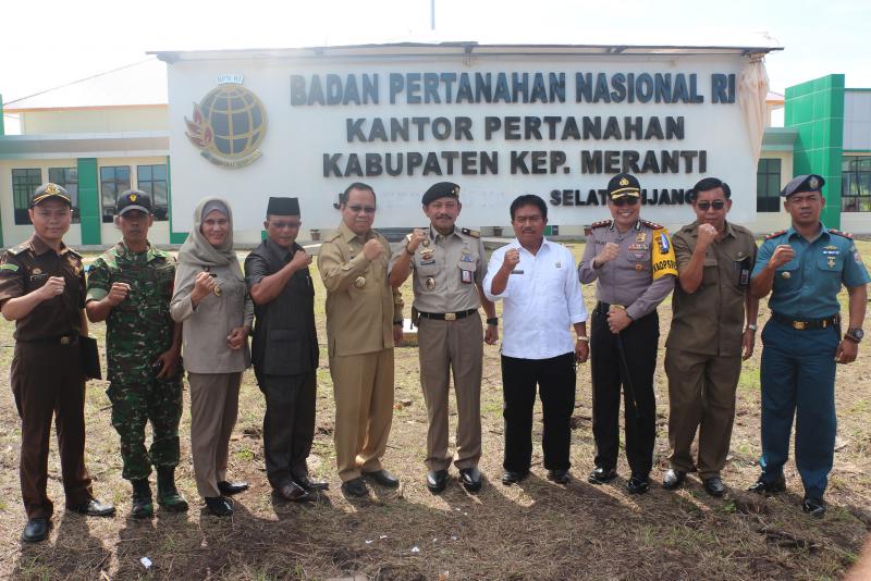 Peresmian Kantor BPN (Badan Pertanahan Nasional) Kabupaten Kepulauan Meranti Didampingi oleh Bupati
