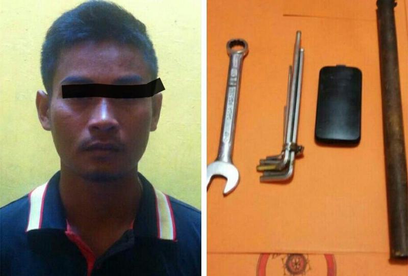 Pencuri Komponen Alat Berat Ditangkap di Damai Langgeng