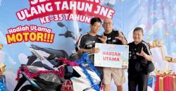 JNE Pekanbaru Gelar Beragam Kegiatan Meriah Berhadiah Sepeda Motor