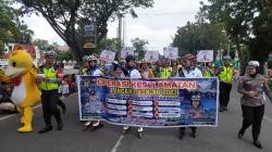 Inilah Cara Unik Satlantas, Kampanyekan Tertib Lalu Lintas Di Area Car Free Day Kota Pekanbaru