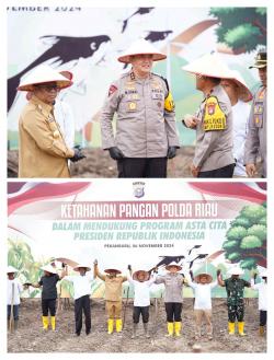 Polda Riau Dukung Program Asta Cita Presiden, Launching Ketahanan Swasembada Pangan untuk Indonesia Emas 2045
