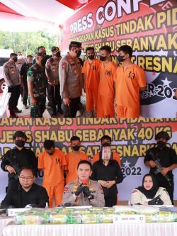 40 Kilogram Sabu, Berhasil Diamankan Tim Gabungan Polda Riau,