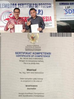 BNSP dan LSP Pers Indonesia Resmi Terbitkan Sertifikat Kompetensi Wartawan