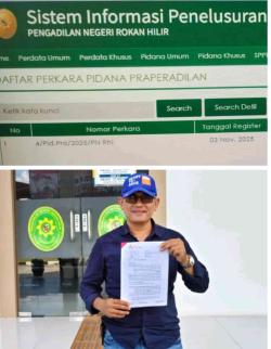 Kasus JR Bergulir ke Praperadilan, Polsek Pujud Jadi Termohon Prapid di PN Rohil