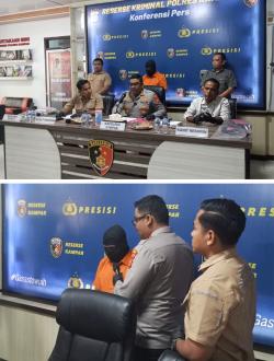 Polres Kampar Konferensi Pers Ungkap Kasus Pembunuhan Reyzelky Siswa SMPN 7 Tambang