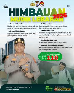 Polres Kampar Buka Layanan Penitipan Kendaraan untuk Pemudik Lebaran Idul Fitri 1447 H