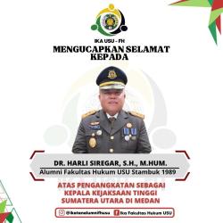 Alumni FH USU Bangga, Harli Siregar Resmi Jabat Kajati Sumut