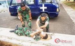 Komandan Sathar 23 Gelar Latihan Evakuasi Darurat
