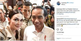 Berselfie Dengan Jokowi , Luna Maya Buat Netizen Iri