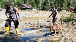 2 Anjing Pelacak Diterjunkan Mencari Korban Banjir di Desa Radda