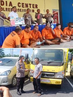 Polres Rohil Berhasil Ungkap 3 Kasus Kejahatan, 5 dari 6 Pelaku Adalah  Residivis 