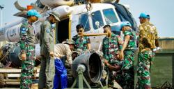 Satgas Kizi TNI Konga XXVII-J Minusca Car Bantu Proses Maintenance Helikopter Pakistan Aviation