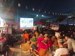 Nobar Argentina vs Inggris, Kebersamaan TNI dan Warga Pekanbaru Makin Terjalin