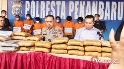 73 Kg Ganja Plus Sabu Disita Polisi di Pekanbaru, 7 Pelaku Ditangkap