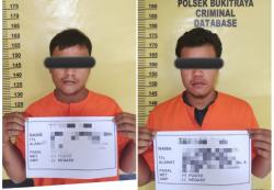 Beraksi di 5 Lokasi, 2 Spesialis Curanmor Ditangkap Polsek Bukit Raya, 1 Masih DPO