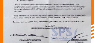 Perbedaan Tupoksi Antara SPS Riau dan SPS Pusat