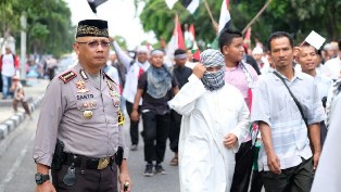 Kapolresta Turun Langsung Kawal Aksi Solidaritas Palestina