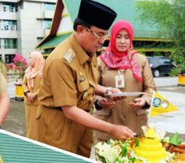 Bupati Inhil Potong Tumpeng dan Shalawat Milad Bupati